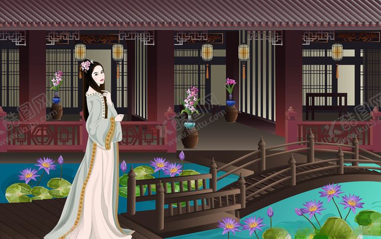 编号：13820207061250424903【酷图网】源文件下载-古装美女