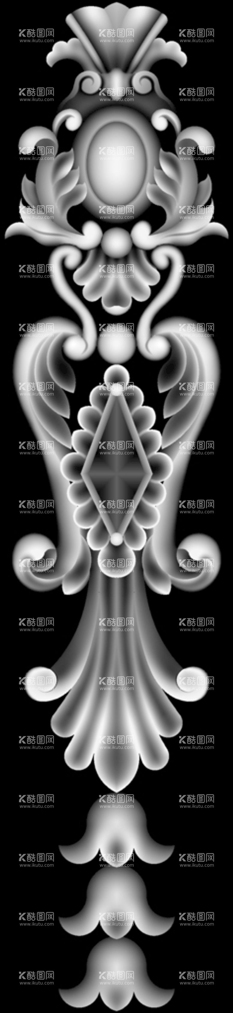 编号：82209511071348385720【酷图网】源文件下载-护墙板欧式灰度图 