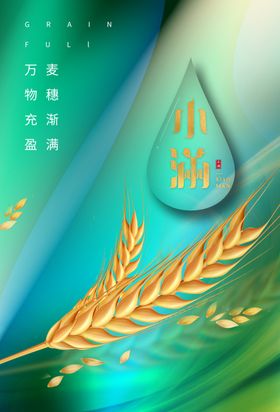 小满节气传统活动宣传海报素材
