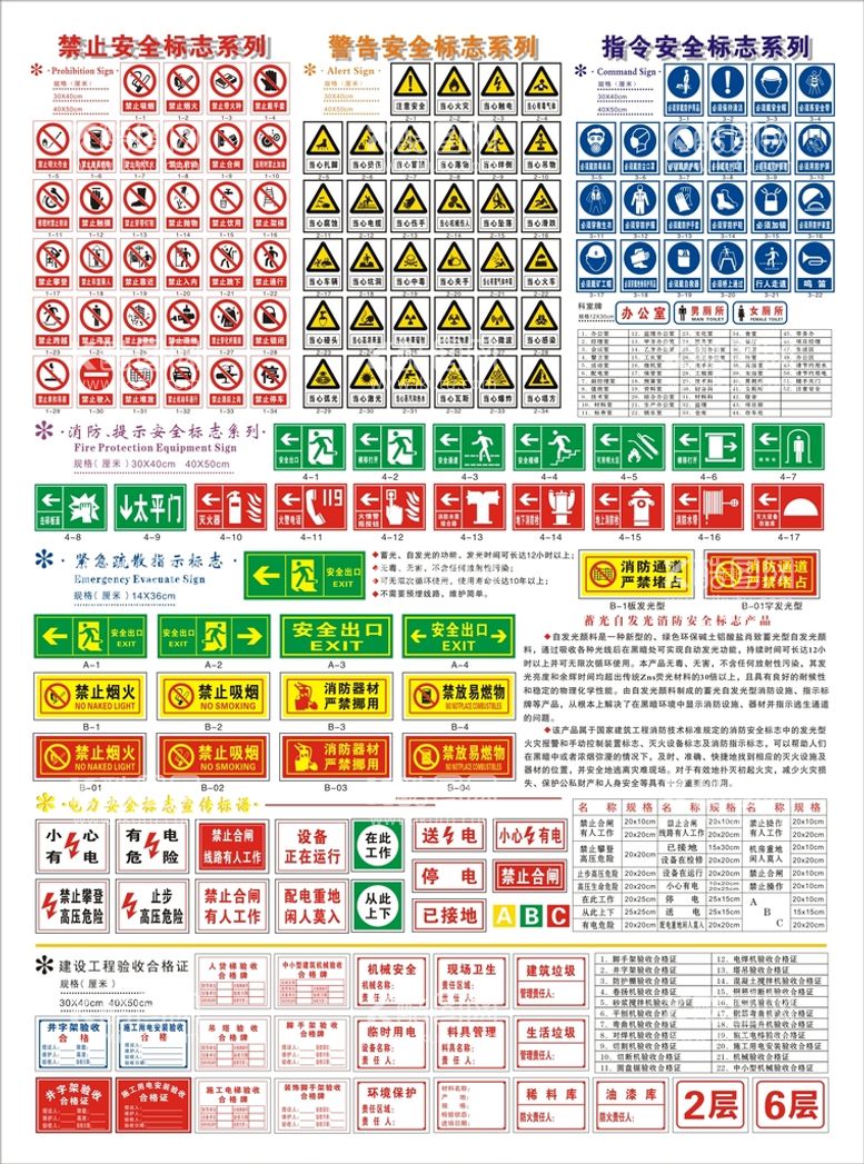 编号：93832612200146147427【酷图网】源文件下载-禁止指令导向牌 各类标识大全