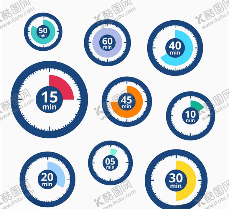 编号：53389009240443098516【酷图网】源文件下载-彩色计时器