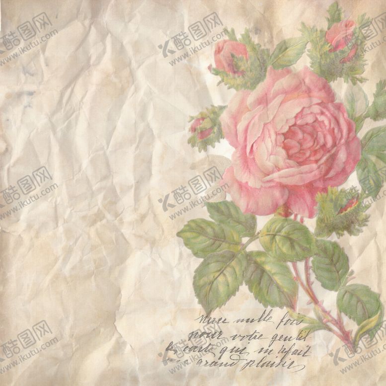 编号：44082510042338332586【酷图网】源文件下载-复古田园风花纹背景