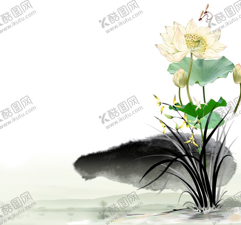 编号：92069906161711306694【酷图网】源文件下载-水墨荷花粉色荷花荷花意境
