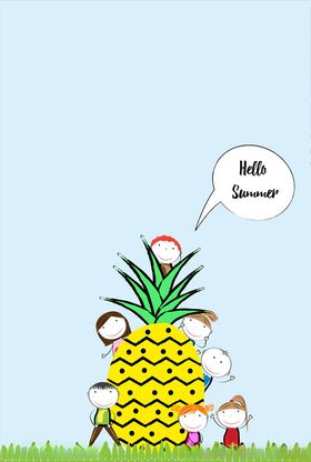 小清新涂鸦卡通插画