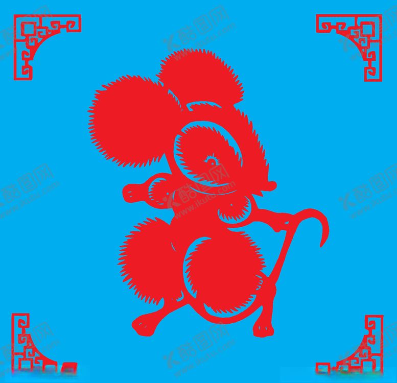 编号：19233210060909078895【酷图网】源文件下载-老鼠剪纸