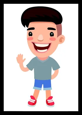 手绘男人男孩卡通动画卡通动画