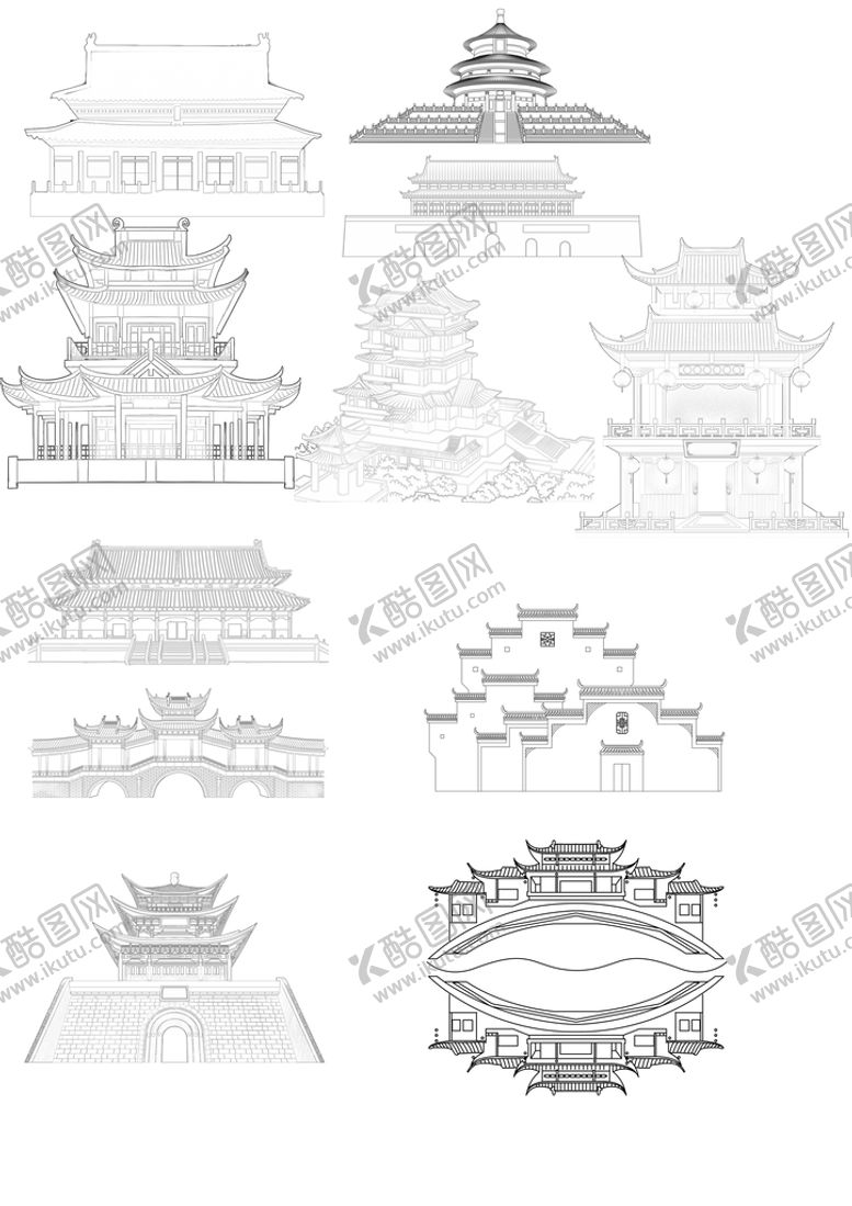 编号：70249109300610256148【酷图网】源文件下载-中式建筑