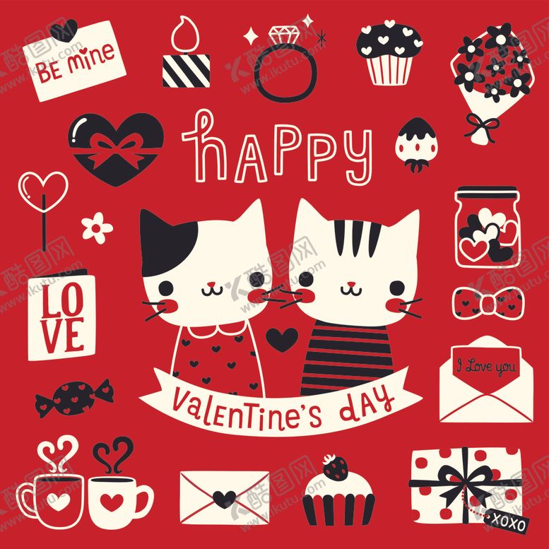 编号：81966810041150591755【酷图网】源文件下载-情侣猫头像