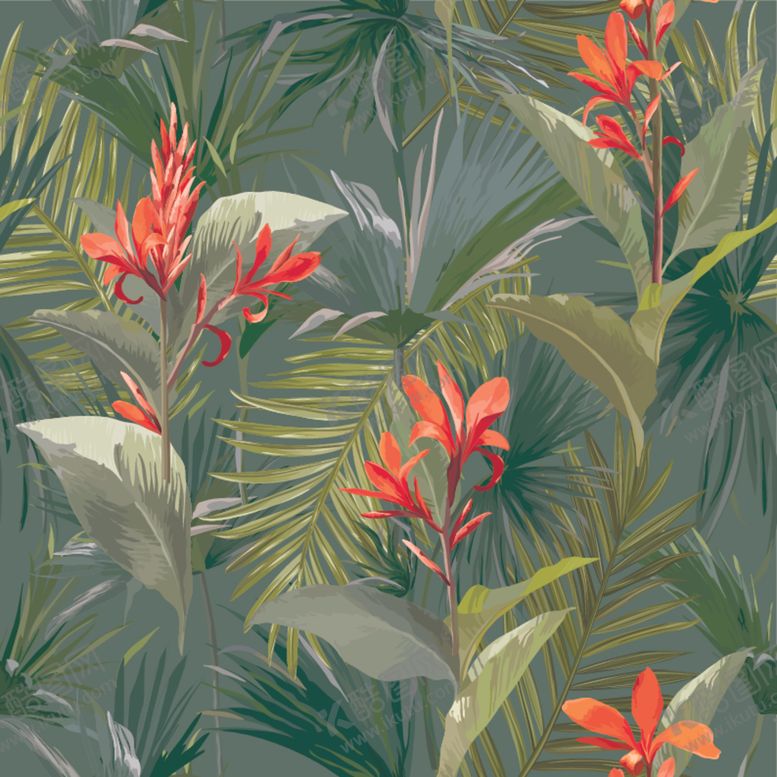 编号：17830010300643544345【酷图网】源文件下载-热带植物创意设计图案