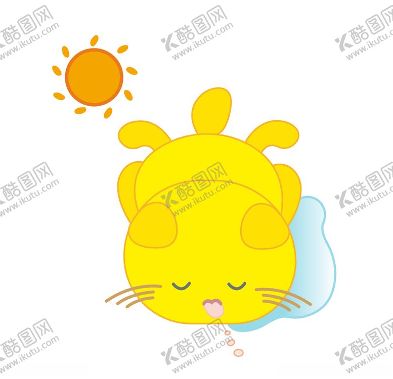 编号：69575804180403073541【酷图网】源文件下载-太阳下睡觉的小黄猫