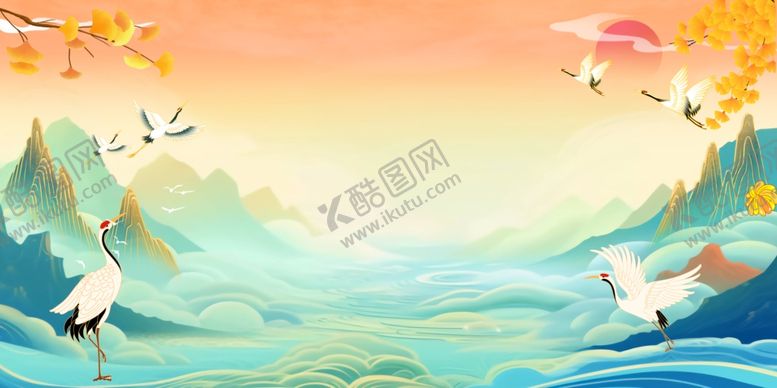 编号：63767111020930317428【酷图网】源文件下载-中国风山水背景