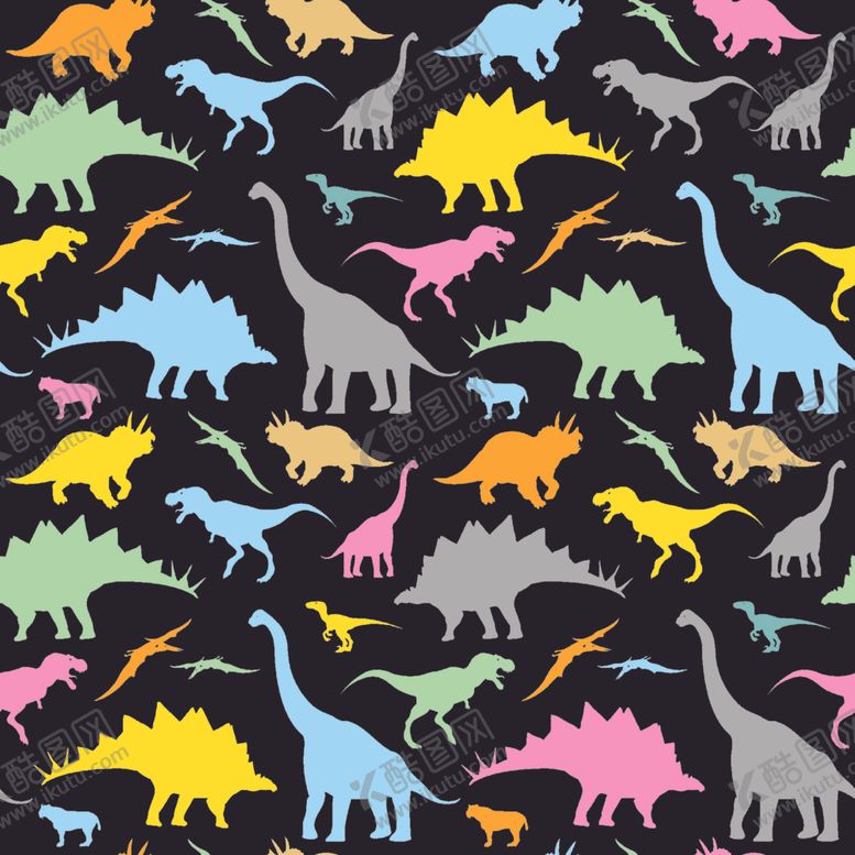 编号：72469206160638078622【酷图网】源文件下载-童装恐龙霸王龙数码印花