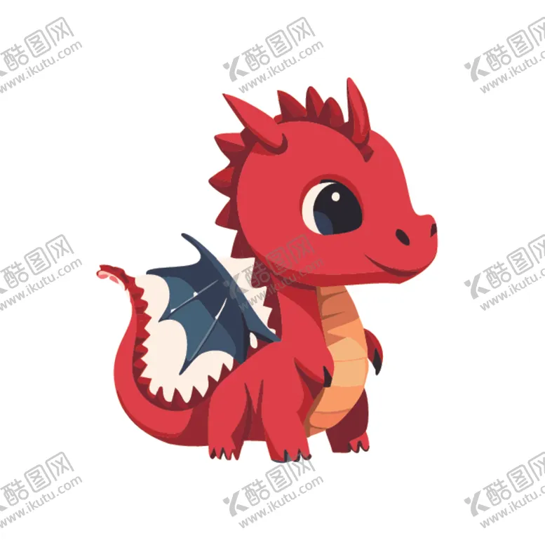 编号：94441902162348195189【酷图网】源文件下载-龙宝宝神龙小龙火龙红龙生肖龙年