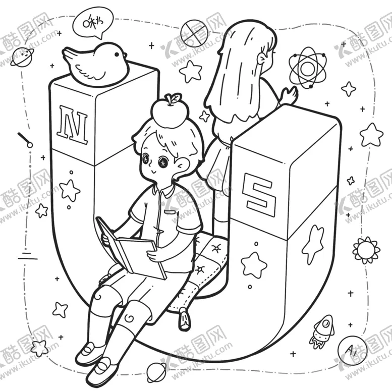编号：44036106260357336177【酷图网】源文件下载-手绘儿童简笔画
