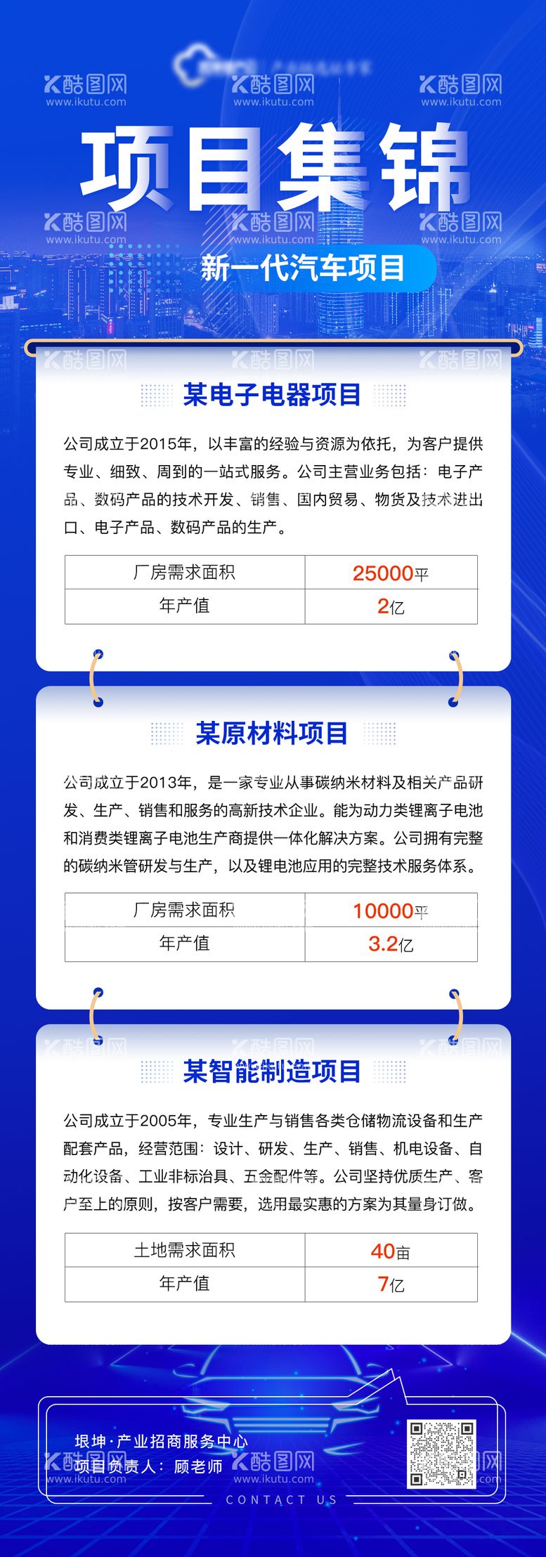 编号：97374311251750045306【酷图网】源文件下载-朋友圈公司招商新能源汽车项目集锦海报