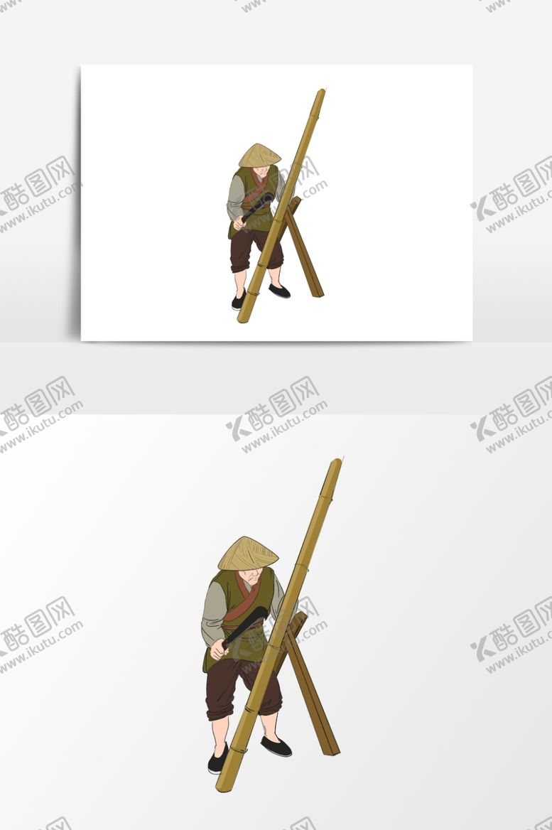 编号：62360210221113425383【酷图网】源文件下载-淡彩国画人物