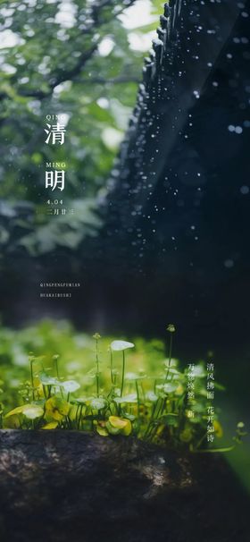 清明节海报踏青背景祭祖古典
