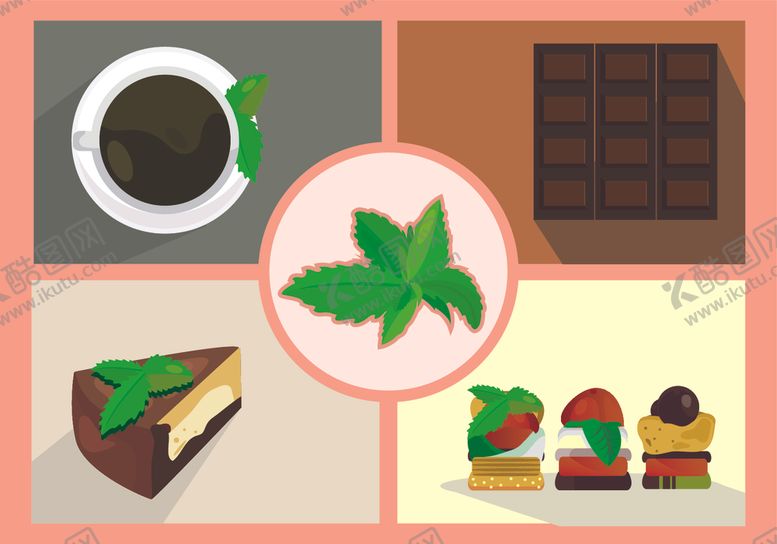 编号：68305810061305329826【酷图网】源文件下载-薄荷叶蛋糕