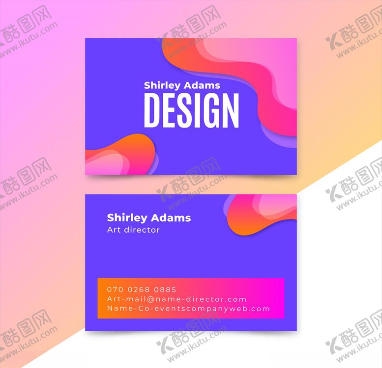 编号：12605309282304107412【酷图网】源文件下载-紫色名片