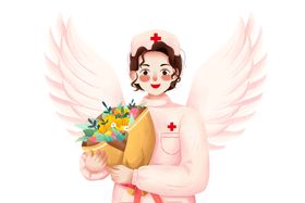 白衣天使护士女医生单层免抠素材