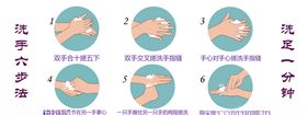 洗手六步法
