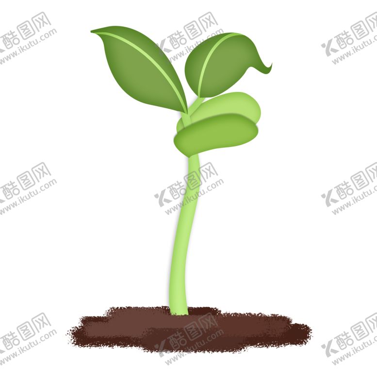 编号：98580402081652068053【酷图网】源文件下载-春天手绘植物小清新嫩芽