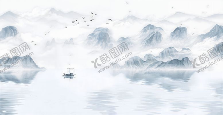 编号：15136805011232105622【酷图网】源文件下载-中国风水墨山水山水画图片