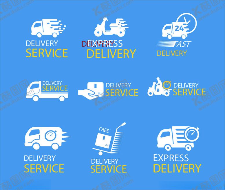 编号：36157809270233232573【酷图网】源文件下载-物流配送图标