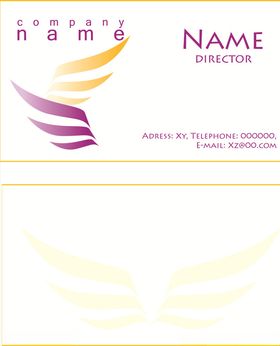 金黄色花纹名片