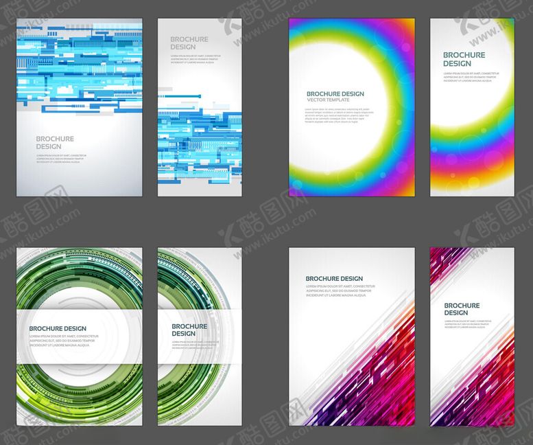 编号：79302404071841057200【酷图网】源文件下载-多彩抽象封面设计模板