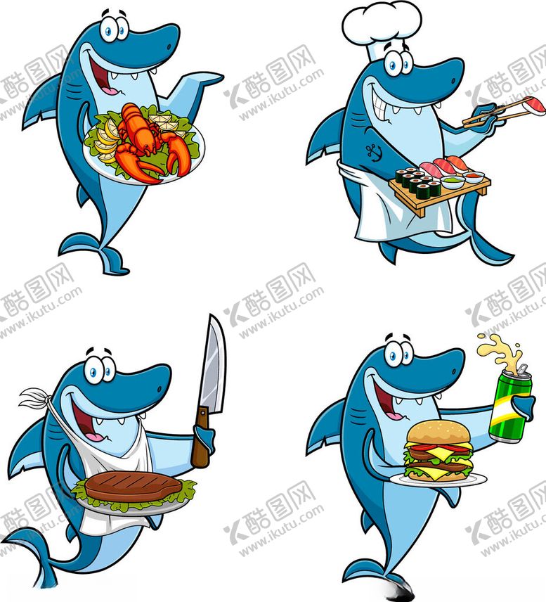 编号：22273611192309107919【酷图网】源文件下载-鲨鱼大厨的趣味烹饪瞬间