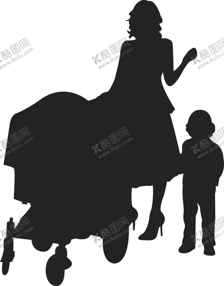 编号：50440604061908468833【酷图网】源文件下载-一家人剪影