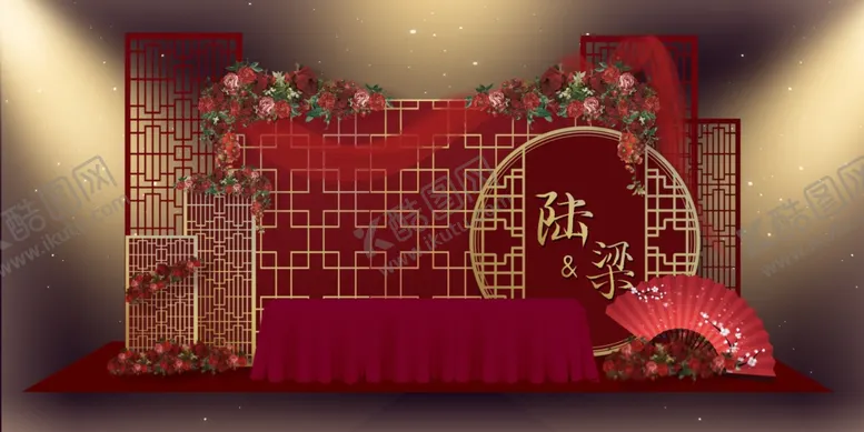 编号：28746205072225019152【酷图网】源文件下载-婚礼舞台效果图