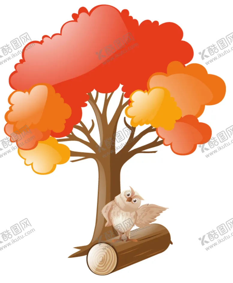 编号：35092809241918591965【酷图网】源文件下载-卡通枫树矢量图