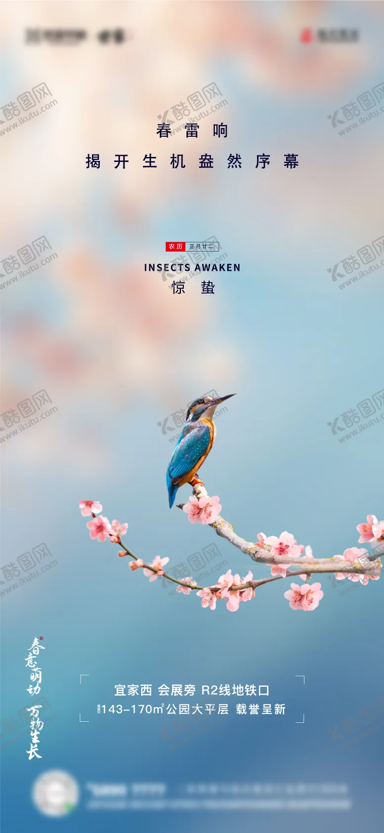编号：62809112181501158371【酷图网】源文件下载-地产惊蛰节气海报