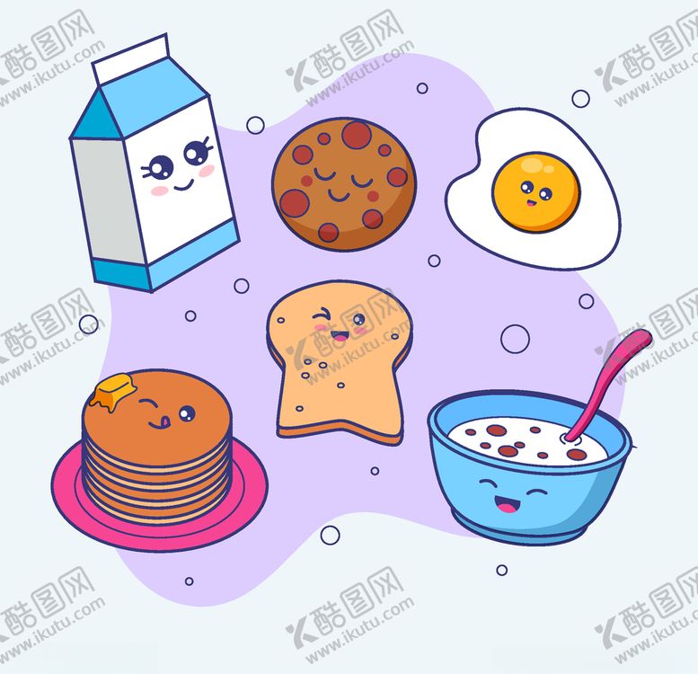 编号：14283209231038552231【酷图网】源文件下载-可爱食物