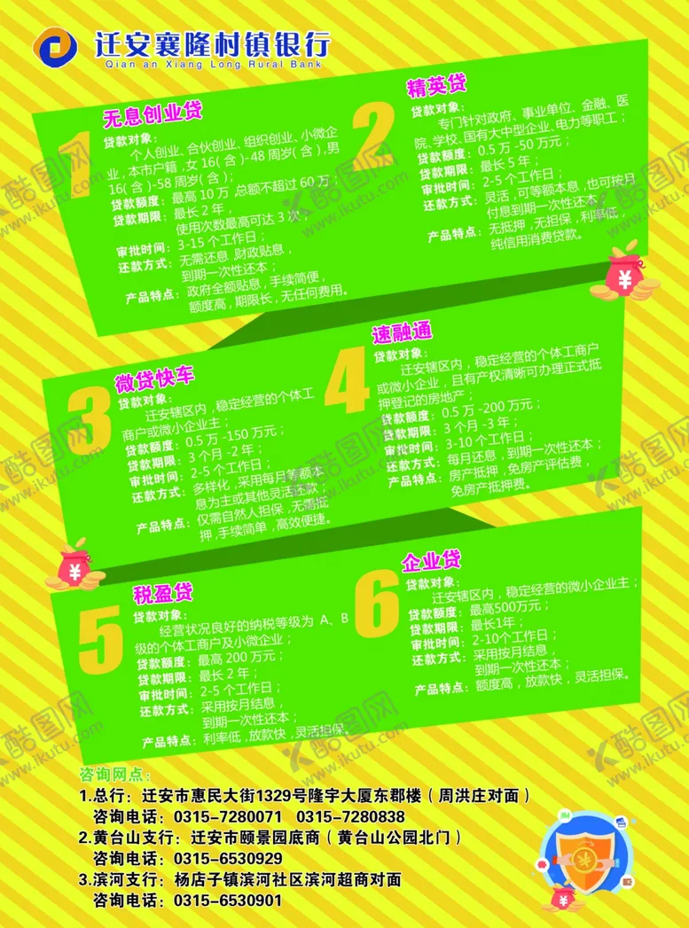 编号：98771110281722516947【酷图网】源文件下载-银行贷款宣传单