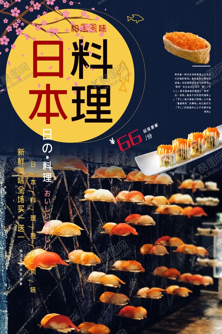 编号：83350409231451378552【酷图网】源文件下载-美味寿司美食海报