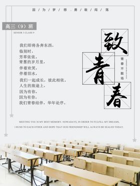 致青春毕业季青春不散场毕业海报