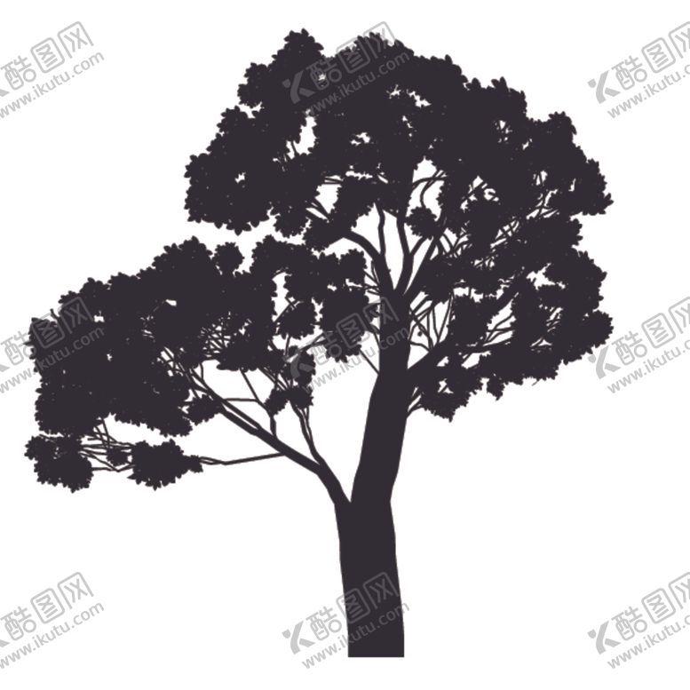 编号：10312610120550069738【酷图网】源文件下载-植物树木剪影