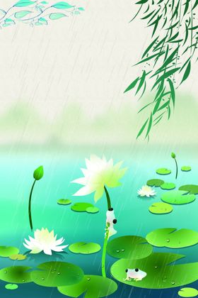 柳树发芽矢量柳枝