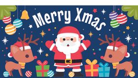 圣诞欢乐场景插画