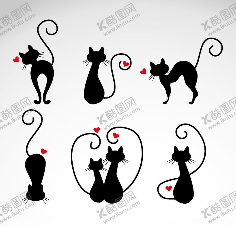 编号：36577506270825203602【酷图网】源文件下载-猫剪影