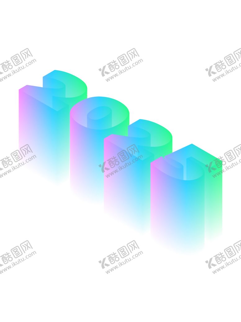 编号：30763212161200091662【酷图网】源文件下载-绿色渐变数字2025