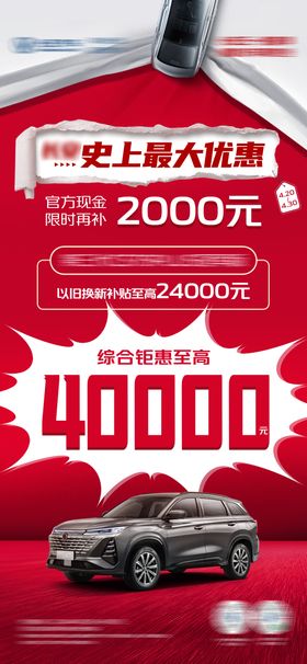 汽车五一优惠补贴海报