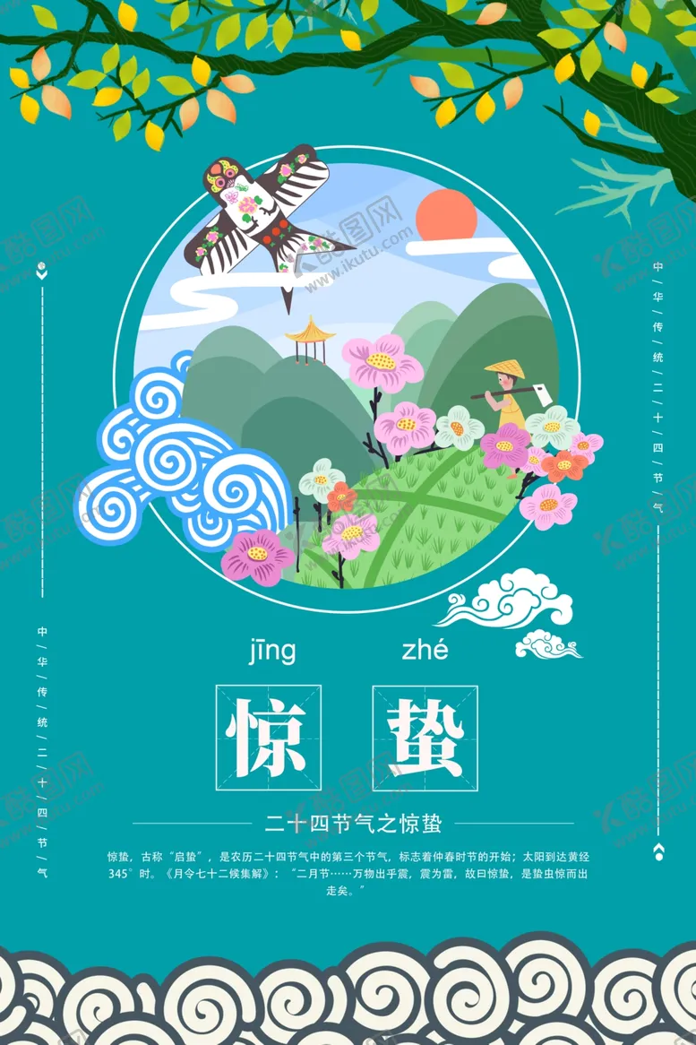编号：62193204161659422165【酷图网】源文件下载-惊蛰节气传统活动宣传海报素材