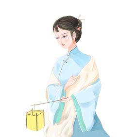 古典插画美女