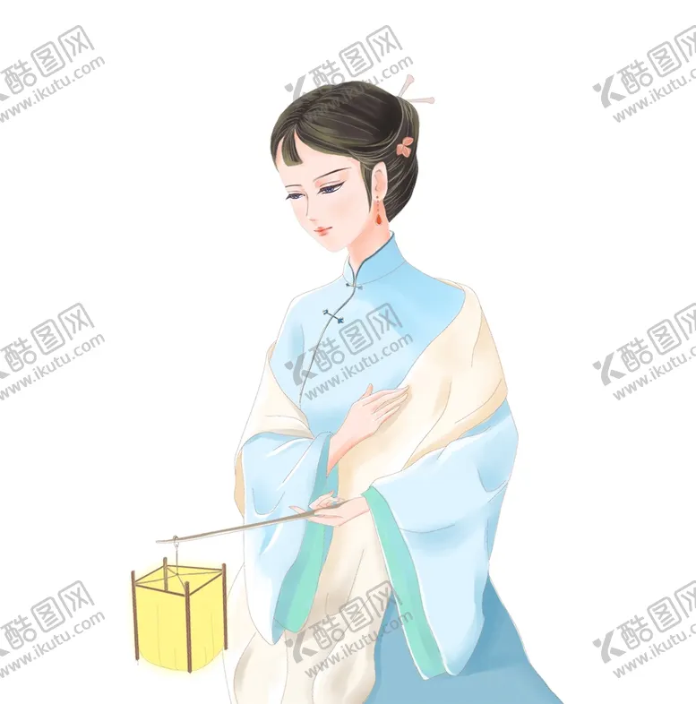 编号：93062507011737539826【酷图网】源文件下载-古典插画美女