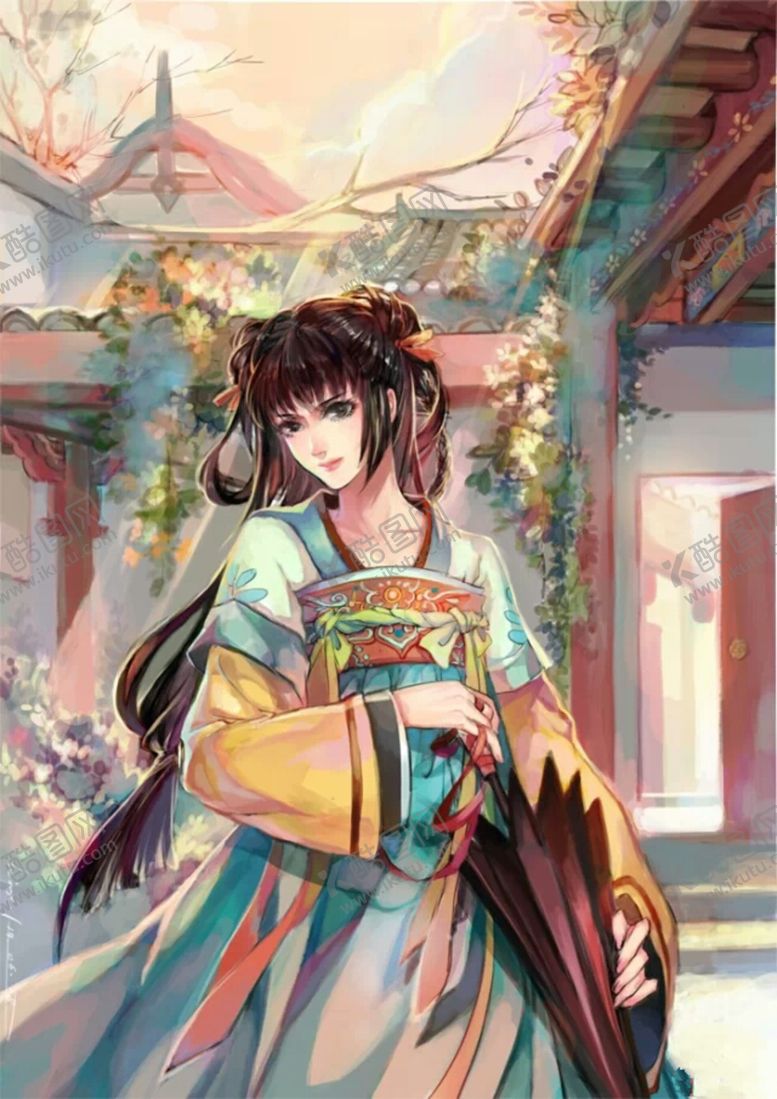 编号：10104209180135214723【酷图网】源文件下载-古风人物美女插画素材
