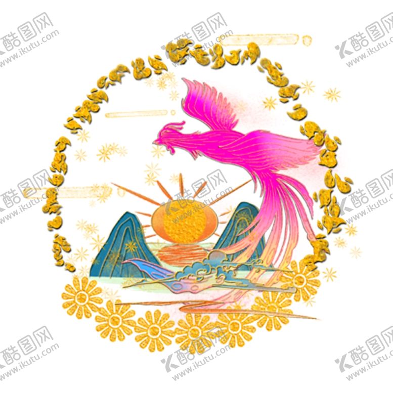 编号：33832811260813507557【酷图网】源文件下载-国潮烫金凤凰